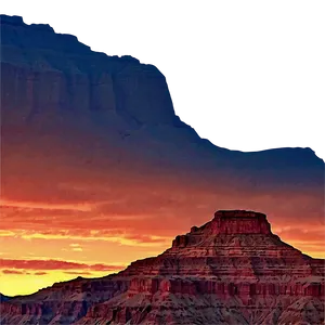 Grand Canyon Sunset Silhouette Png Dfw PNG Image