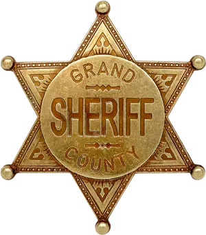 Grand County Sheriff Badge PNG Image