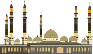 Grand Mosque Illustration PNG Image