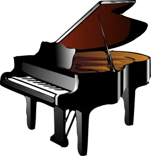 Grand Piano Vector Illustration PNG Image