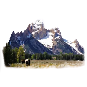 Grand Teton Mountains Wyoming Png Ugo PNG Image