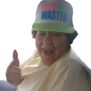 Grandma Party Hat Thumbs Up PNG Image