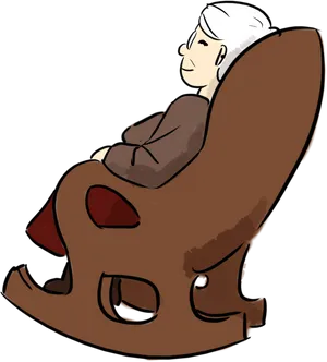 Grandmain Rocking Chair Illustration PNG Image