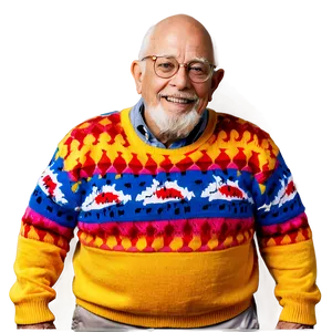 Grandpa Shark In Sweater Png 98 PNG Image