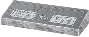 Granite Gravestone Everest Family PNG Image