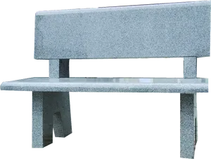 Granite Park Bench Isolated PNG Image