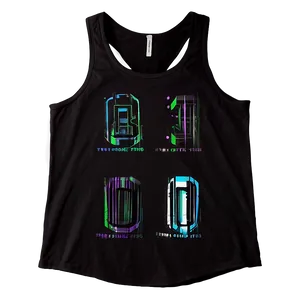 Graphic Black Tank Top Png Bso PNG Image