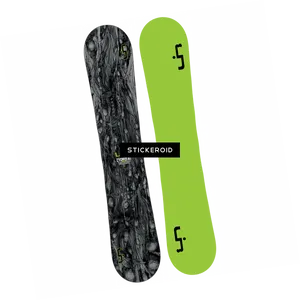 Graphic Blackand Green Snowboards PNG Image