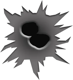 Graphic Bullet Hole Illustration PNG Image