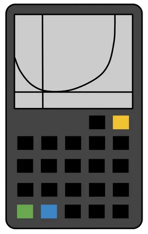 Graphing Calculator Vector Illustration PNG Image