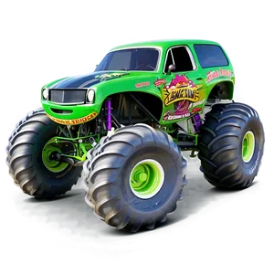 Grave Digger Monster Truck Dominance Png Yko PNG Image