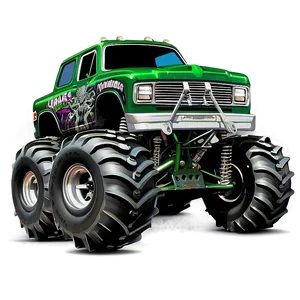 Grave Digger Monster Truck Illustration Png Giq29 PNG Image