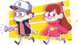 Gravity Falls Dipperand Mabel Adventure PNG Image