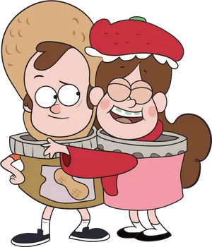 Gravity Falls Dipperand Mabel Pines Costume PNG Image