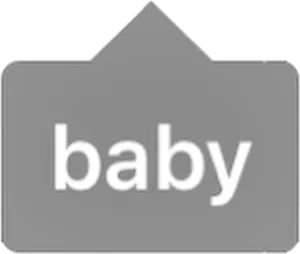 Gray Baby Icon PNG Image