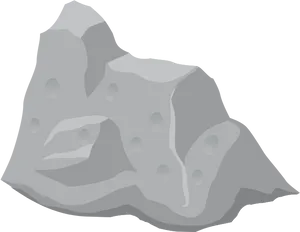 Gray Cartoon Boulder PNG Image