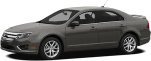 Gray Sedan Side View PNG Image