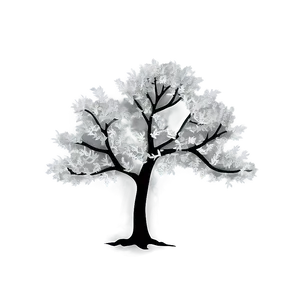 Grayscale Tree Outline Png Spj56 PNG Image