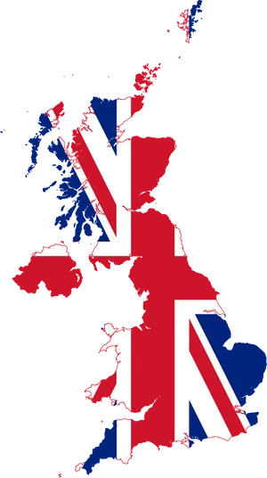 Great Britain Flag Map PNG Image