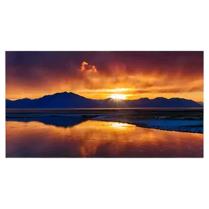 Great Salt Lake Sunset Png Sjp87 PNG Image