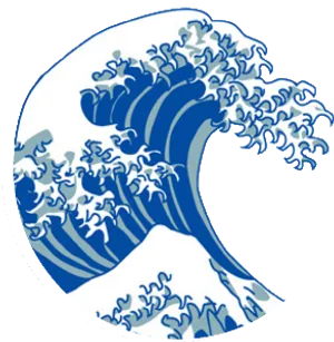 Great Wave Tattoo Design PNG Image