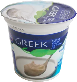 Greek Yogurt Container Opened PNG Image