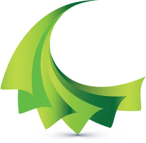 Green Abstract Wave Design.png PNG Image