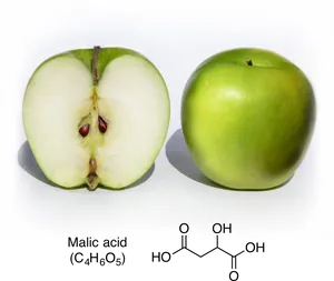 Green Appleand Malic Acid PNG Image