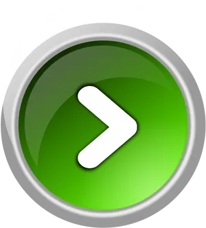 Green Arrow Button PNG Image