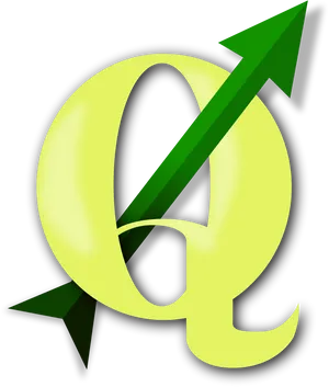 Green Arrow Q Symbol PNG Image