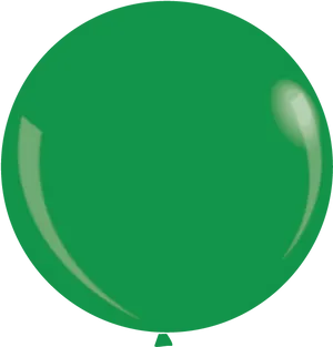 Green Balloon Simple Background PNG Image