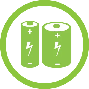 Green Battery Icon Vector PNG