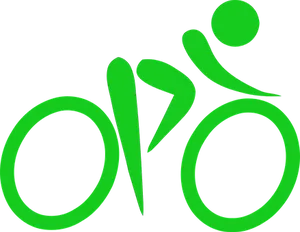 Green_ Bicycle_ Symbol_on_ Black_ Background PNG Image