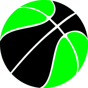 Green Black Basketball Logo PNG Image