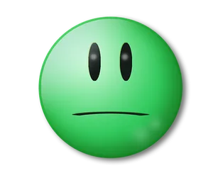 Green Bored Emoji PNG Image