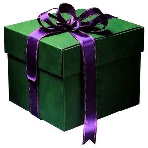 Green Box With Ribbon Png Pcy PNG Image