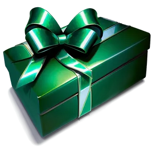 Green Box With Ribbon Png Uqs11 PNG Image