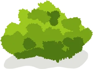 Green Bush Vector Illustration PNG Image