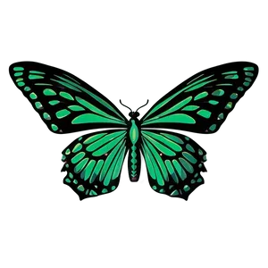 Green Butterfly Silhouette Png Nhb PNG Image