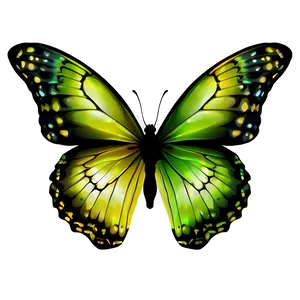 Green Butterfly Silhouette Png Xyy PNG Image