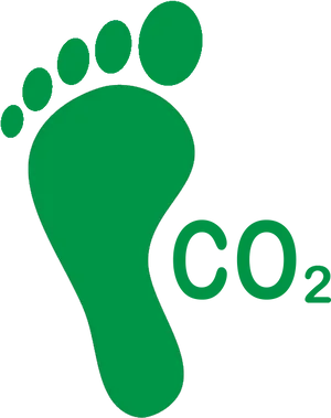 Green Carbon Footprint Icon PNG Image