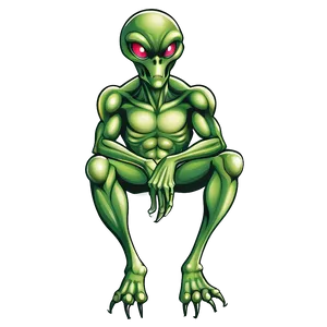 Green Cartoon Alien Png Ukg PNG Image