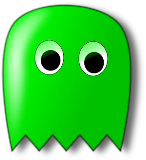 Green Cartoon Ghost Graphic PNG Image