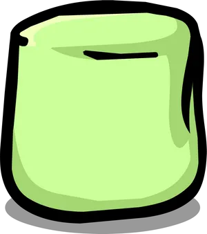 Green Cartoon Marshmallow PNG Image