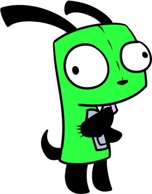 Green Cartoon Robot Dog PNG Image