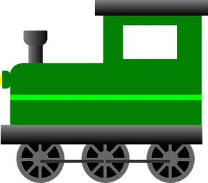 Green Cartoon Steam Train Vector PNG Image