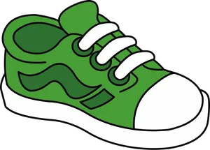 Green Casual Sneaker Graphic PNG Image