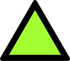 Green Centered Black Triangle Graphic PNG Image