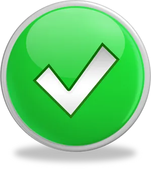 Green Check Mark Button PNG Image