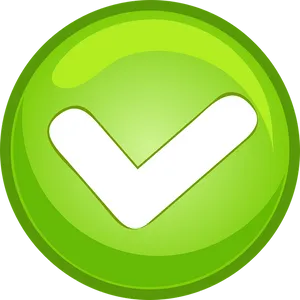 Green Checkmark Button PNG Image